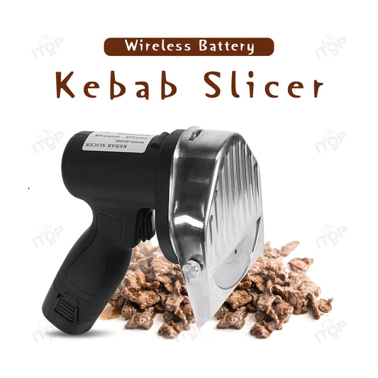 Cortadora de kebab eléctrica ITOP, cortadora de carne, cortadora de shawarma, cortadora de carne Gyro, cortadora de carne portátil inalámbrica y recargable.