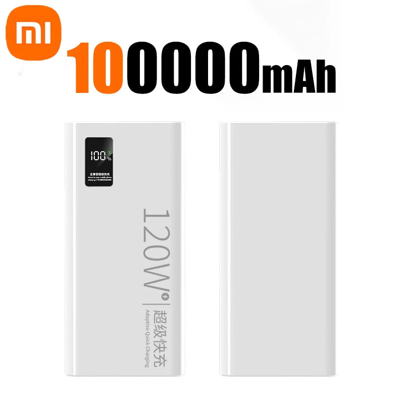 Banco de energía Xiaomi de 500.000 mAh y 120 W, carga ultrarrápida, gran capacidad, para iPhone, Samsung y Huawei.