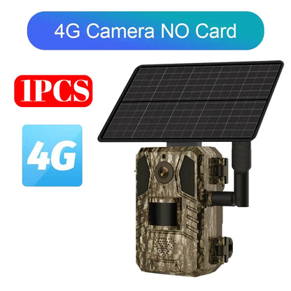 1/2 cámara de rastreo celular UCon 4G 2K con energía solar, activación por movimiento (0,2 s), visión nocturna.