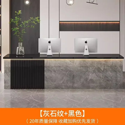 Mostrador de oficina Mostradores de recepción Decoraciones Belleza Mostradores de recepción modernos Salón de lujo Mostrador Negocio Mobiliario comercial