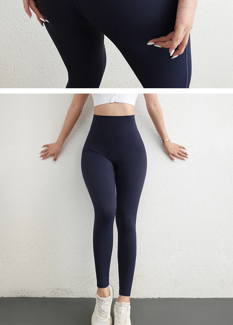 Leggings deportivas de cintura alta para niñas, de diseño clásico, material elástico de alta calidad y gran resistencia, ideales para yoga y otras actividades.  ¡Gran éxito de ventas!