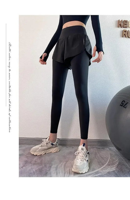 Pantalones deportivos de gimnasio para mujer, mallas de entrenamiento de yoga de cintura alta, faldas, leggings, ropa deportiva para correr, tenis, secado rápido.