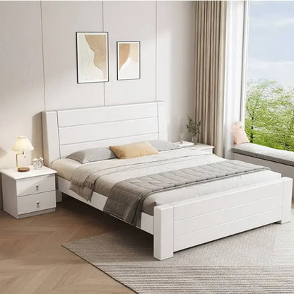 Cama de madera con almacenamiento, económica, elegante, bonita, de lujo, tamaño completo, con base de cama, tamaño queen, para el hogar, accesorios para el hogar