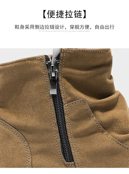 Botas Martin de caña alta para hombre, nuevo calzado de otoño, transpirables, de tendencia, versátiles, antideslizantes, para uso casual y laboral.