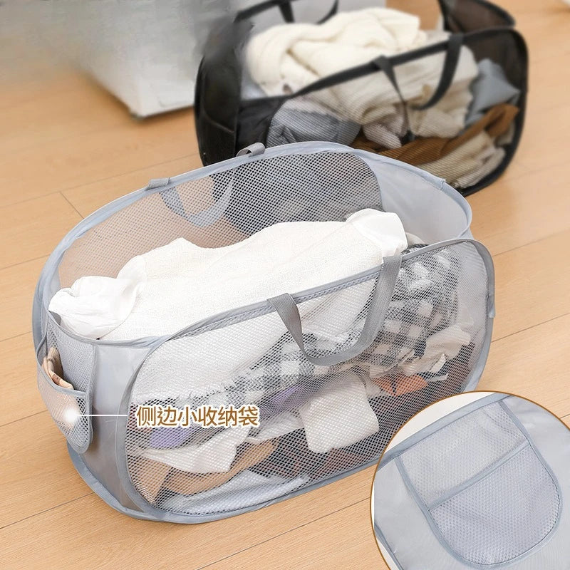 Cesta de ropa sucia plegable para el baño, ideal para el hogar.