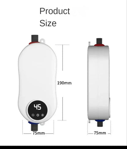 Calentador de agua instantáneo sin tanque 220v con termostato, calentador de inducción, calentadores eléctricos táctiles inteligentes para ducha