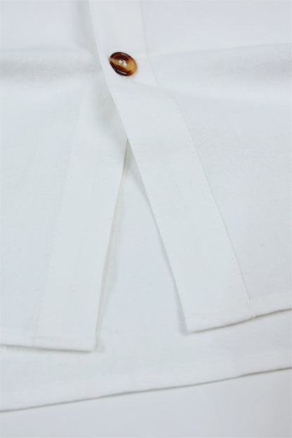 Camisas de lino y algodón para hombre, cuello clásico, estilo hawaiano, ligeras, transpirables, blancas, tallas grandes, estilo casual urbano.