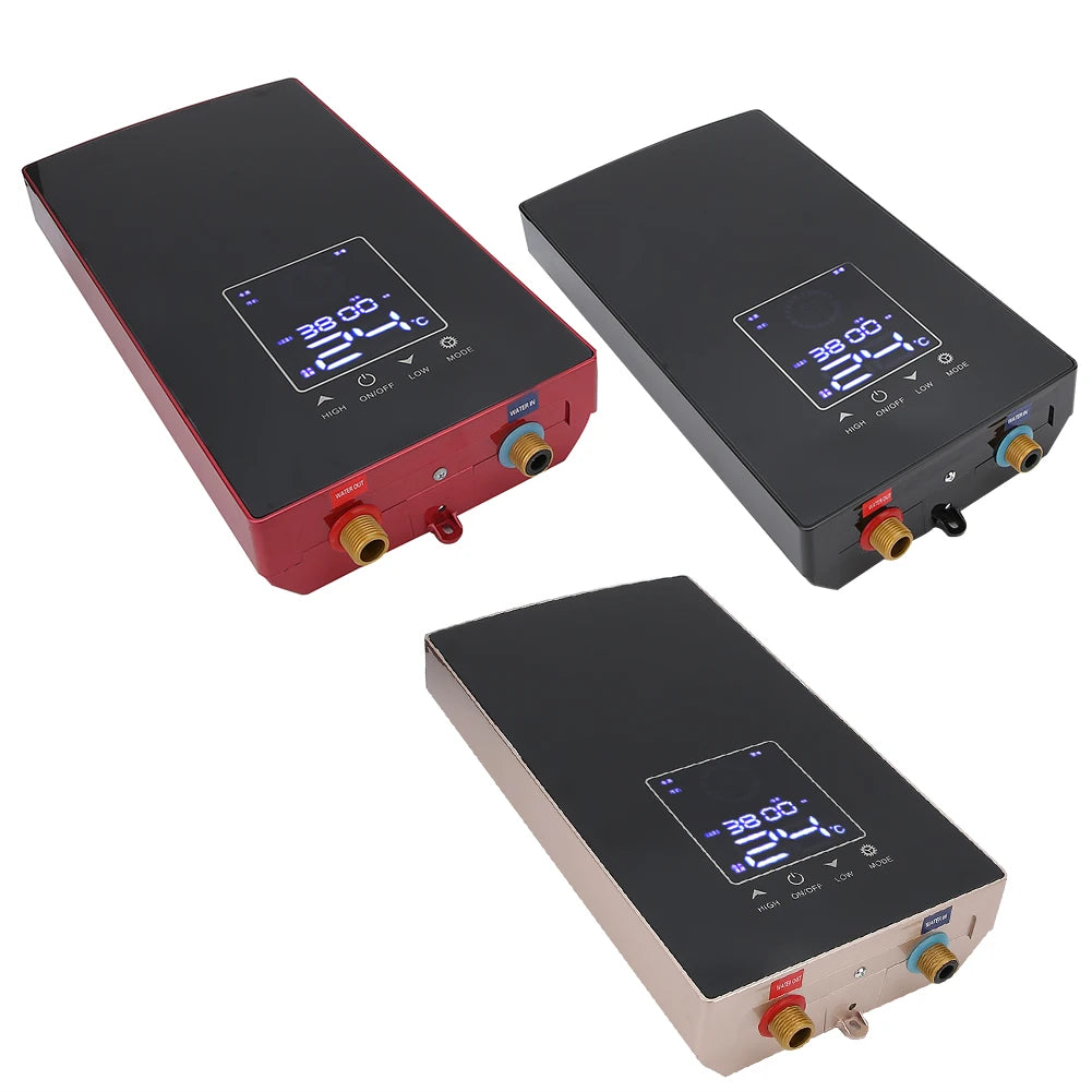 Calentador de agua eléctrico mural con control por voz. Calentador de agua instantáneo para baño, 220-240 V.