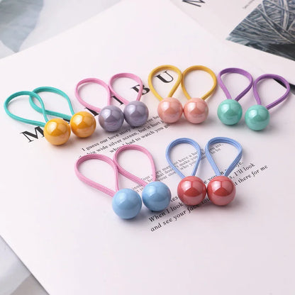 Accesorios para el cabello para niños, bandas de goma para bebés, cuentas de colores sólidos, estrellas de amor, serie de dibujos animados