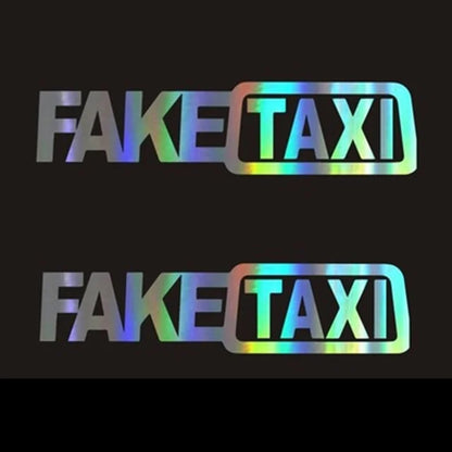 Pegatina divertida de taxi falso para coche, emblema de vinilo autoadhesivo universal para BMW, Ford, Toyota, VW, Honda, Kia, Opel y Kia.