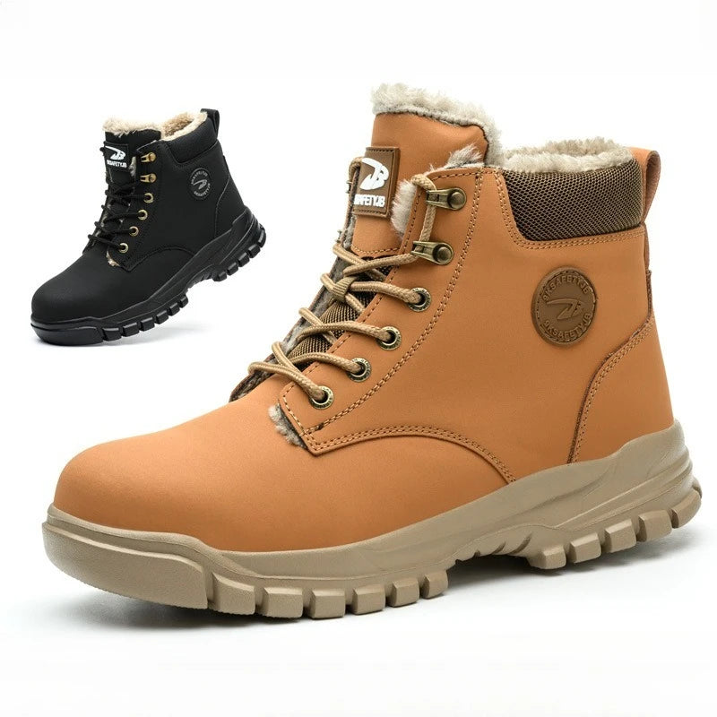 Bota de seguridad para hombre y mujer, resistente a impactos y pinchazos, con suela de goma ligera, forro interior cómodo y protección antisalpicaduras.