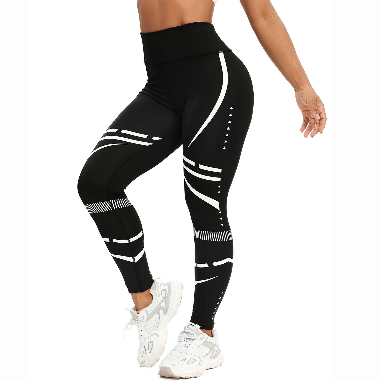 Leggings con estampado geométrico para mujer, pantalones de yoga sin costuras, pantalones deportivos para correr, mallas de cintura alta para entrenamiento y gimnasio.