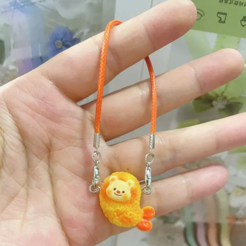 Nuevos accesorios de decoración para muñecas, adecuados para muñecas Labubu de 10 a 17 cm, lindo colgante de camarón, regalo para niños.