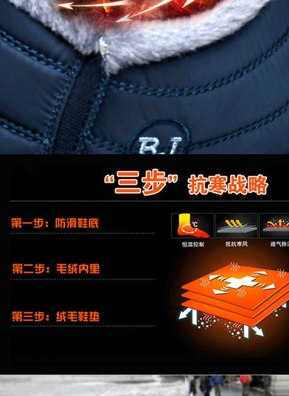 Botas de nieve para hombre, zapatos para exteriores, botas de invierno para hombre, botines de senderismo, zapatos impermeables para hombre, zapatos de trabajo, calzado