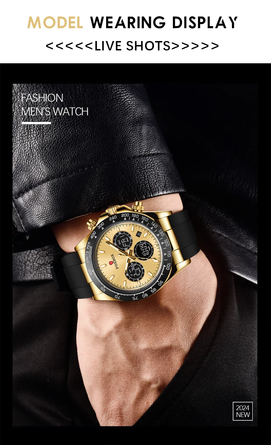 LIGE Reloj de moda para hombre, deportivo militar, con doble pantalla, calendario, relojes de cuarzo, LED luminosos, resistente al agua, cronógrafo, relojes para hombre