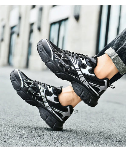 Zapatos de seguridad para hombre, ligeros y cómodos, calzado de trabajo para mujer, zapatillas con puntera de acero, transpirables, antideslizantes, botas de trabajo de verano para senderismo.