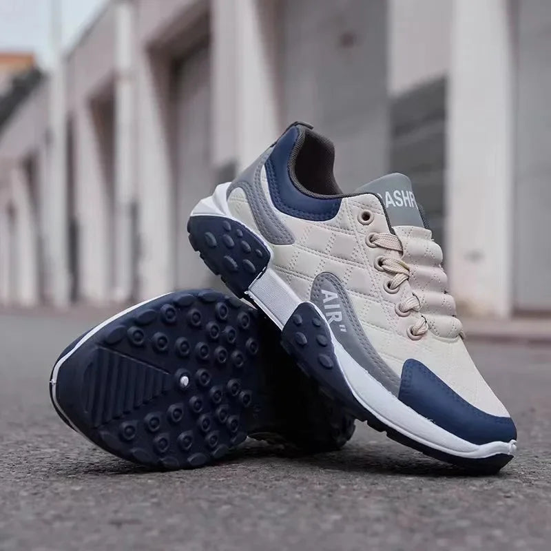 Zapatillas de running cómodas para hombre, zapatillas de deporte de suela gruesa, transpirables, de corte bajo, para primavera y otoño, deportivas informales