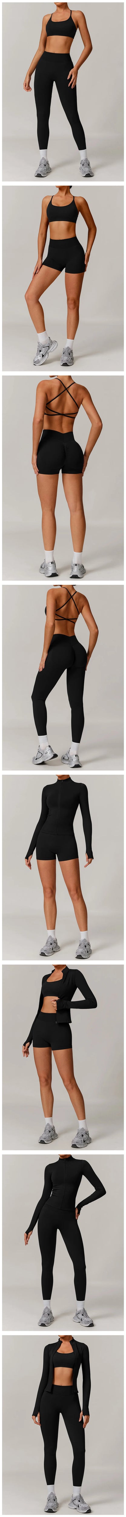 Conjunto de yoga deportivo sin costuras para mujer, 2 o 3 piezas, ropa deportiva para gimnasio, conjuntos de yoga para mujer, chándales, sujetador deportivo, leggings para gimnasio