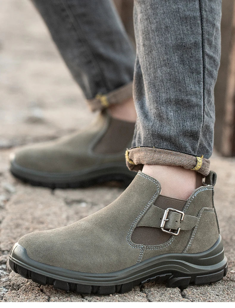 Zapatos de seguridad de moda con puntera de acero para hombre, zapatillas de trabajo, tenis de seguridad, protección industrial para los pies. Originales.