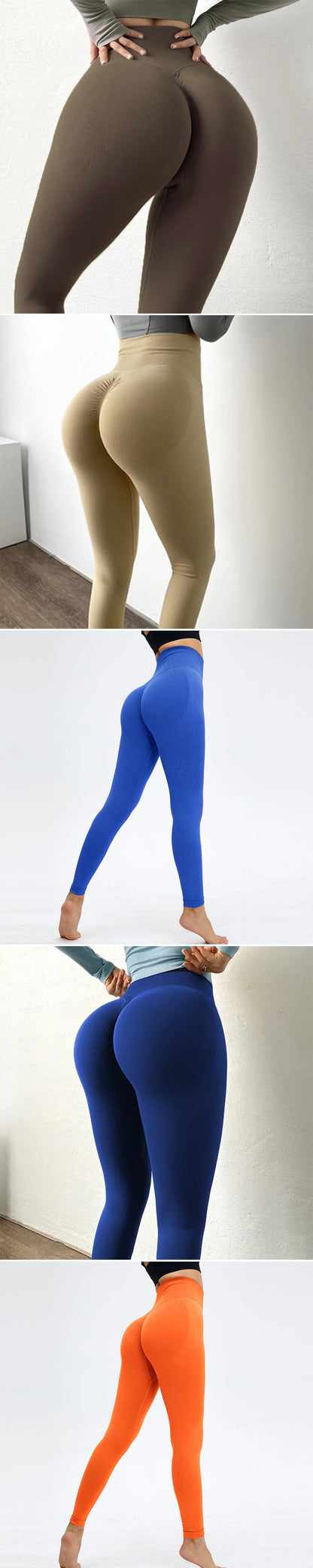 Women Yoga Leggings Hips Lifting Gym Leggings Seamless Sport Pants High Waist Fitness Leggings Bubble Butt Workout Running Pants