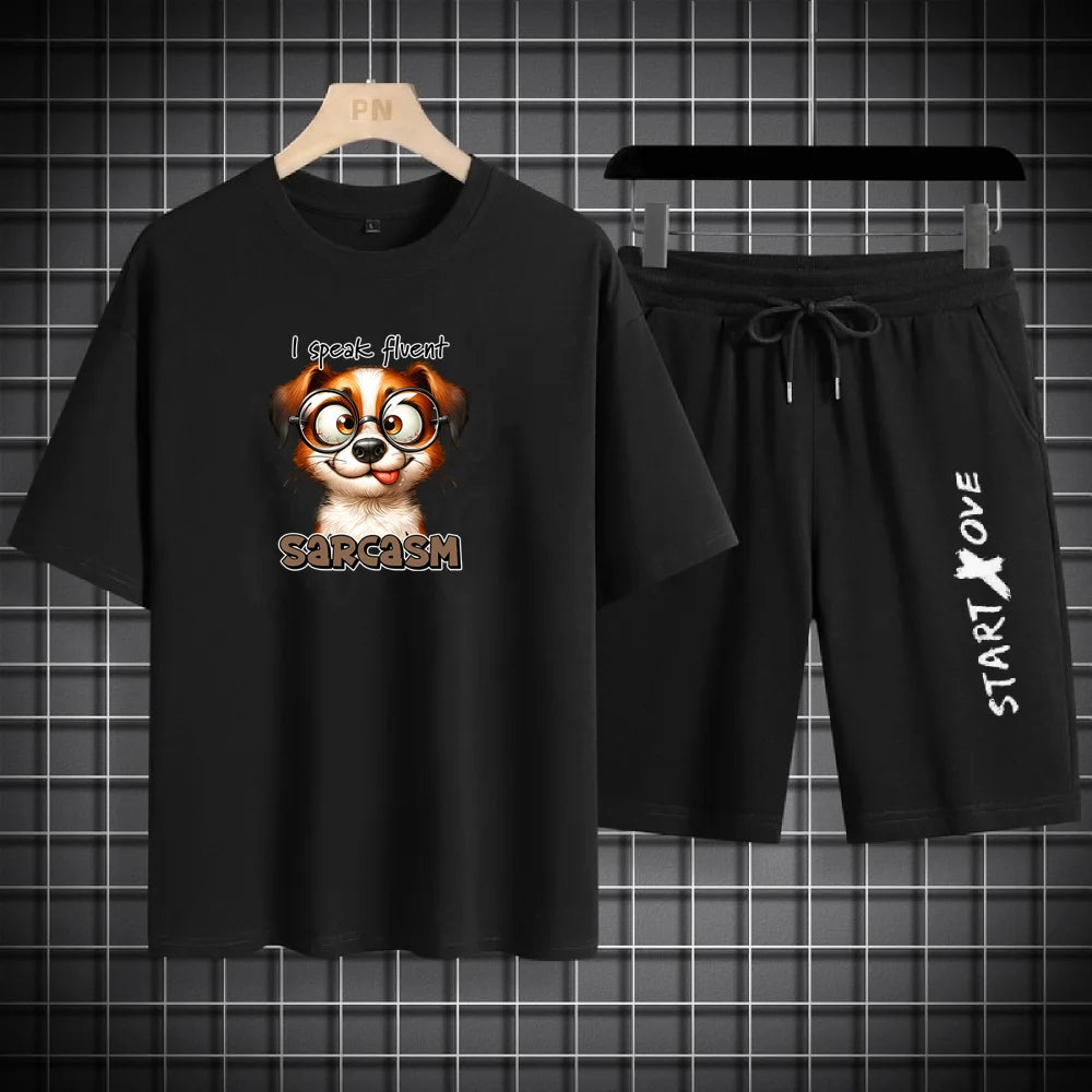 Ropa deportiva de verano para hombre 2025: camiseta fina y transpirable y pantalones cortos casuales de moda para baloncesto y deportes de ocio.