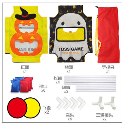 Juego de lanzamiento de sacos de arena, ideal para fiestas al aire libre, con interacción entre varias personas, incluye sacos de arena, juego familiar para el jardín.