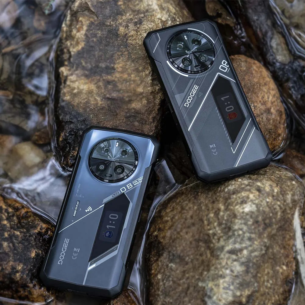 Teléfono robusto DOOGEE V40 Pro 5G versión global, pantalla de 6,78", 16 GB + 512 GB, dimensiones 7300, cámara con IA de 200 MP, 8680 mAh, cargador rápido de 33 W.