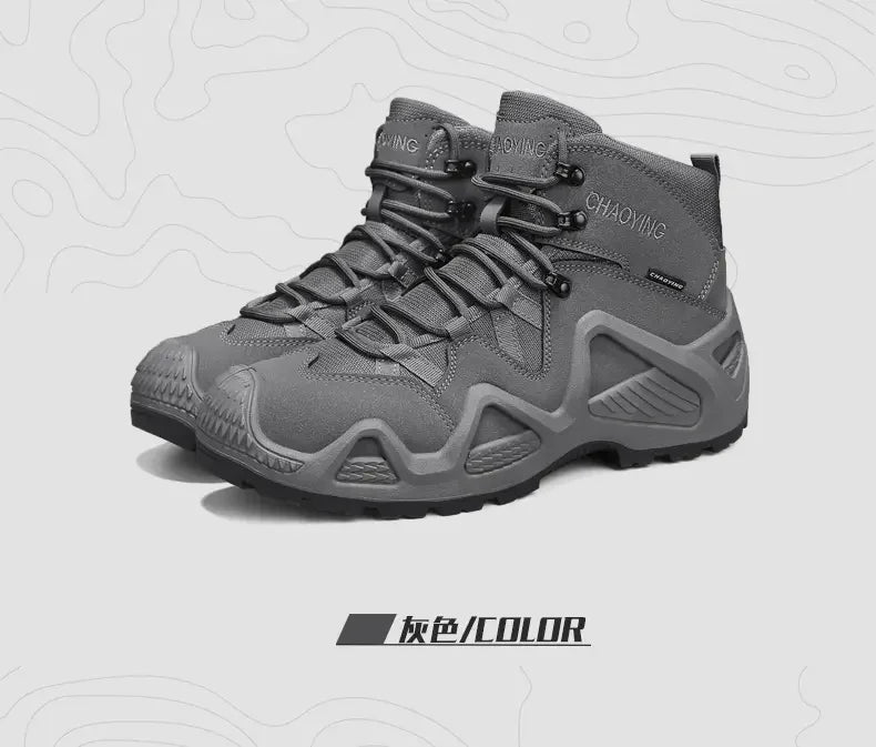 Botas tácticas para hombre con correas para entrenamiento de combate, impermeables, transpirables, ideales para senderismo y uso multifuncional en motocicleta.