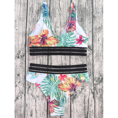 Bikini con estampado sexy de moda 2024 para mujer, traje de baño de cintura alta, traje de baño para mujer, traje de baño para natación, ropa de playa de verano