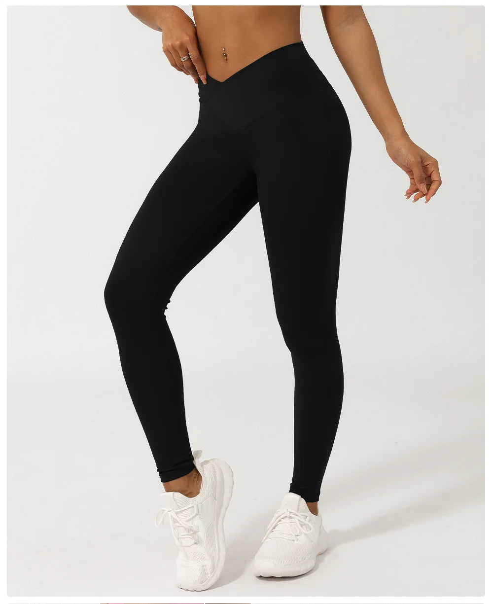Women Sport Fitness Leggings High Waist Tights Elastic Sexy Yoga Pants Training Running Gym Quick Dry Breathable Leggings Female