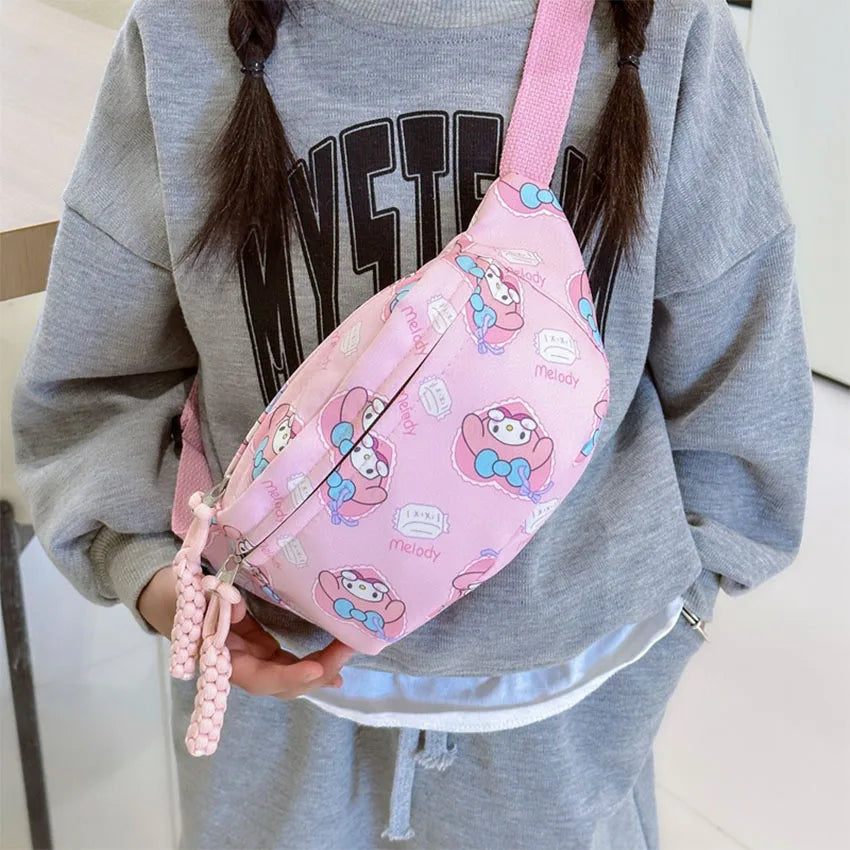 Bolso de pecho Sanrio Kuromi, bandolera de Cinnamoroll, bolso de hombro, riñonera, monedero My Melody Hello Kitty, regalo para niña