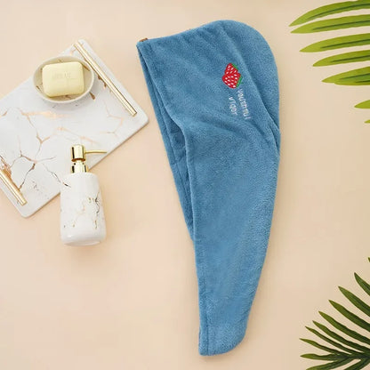 Toalla de secado rápido para el cabello, toallas de microfibra, antifrizz, para secar el cabello, toallas de secado rápido para niñas, gorro de ducha de playa.