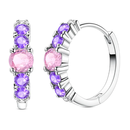 Pendientes brillantes de plata de ley S925 para mujer, con circonitas de colores, diseño de insecto, ideal como regalo de aniversario de boda.