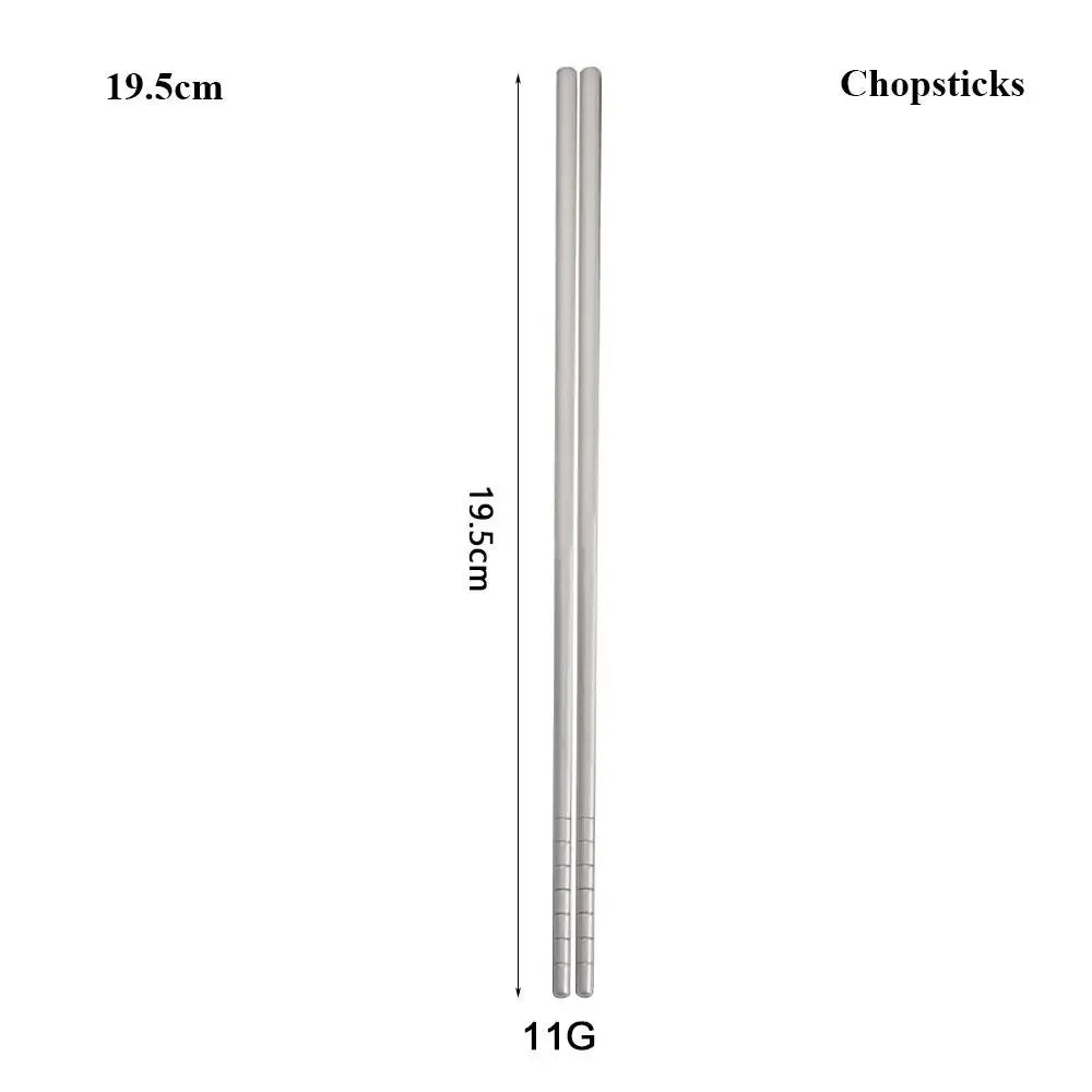 Cuchara de titanio portátil de mango largo, ligera y respetuosa con el medio ambiente, utensilios de cocina de titanio, cubiertos, tenedores, palillos, herramienta para exteriores de alta calidad.