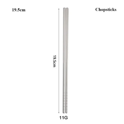 Cuchara de titanio portátil de mango largo, ligera y respetuosa con el medio ambiente, utensilios de cocina de titanio, cubiertos, tenedores, palillos, herramienta para exteriores de alta calidad.