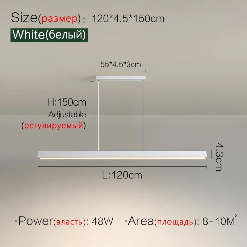 Lámpara de araña para comedor, lámpara nórdica moderna para mesa de comedor, lámpara de bar, luces para restaurante, luces de cocina, lámparas LED de tira para oficina.