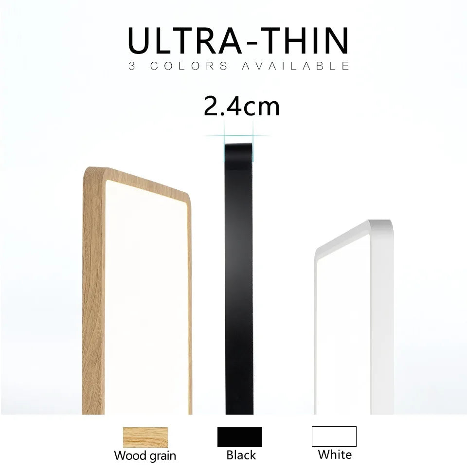 Lámpara de techo LED inteligente MARPOU Tuya con diseño de madera, control por voz mediante aplicación Alexa/Google y mando a distancia. Lámpara de techo cuadrada para salón.