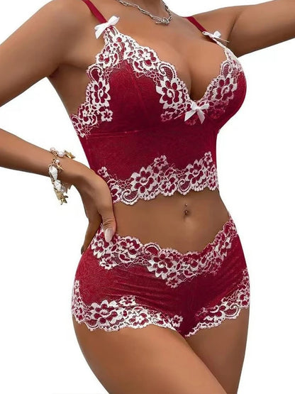 Conjunto de lencería sexy con sujetador, ropa interior sexy para mujer, bragas exóticas, lencería transparente de encaje con entrepierna abierta, disfraces eróticos porno.