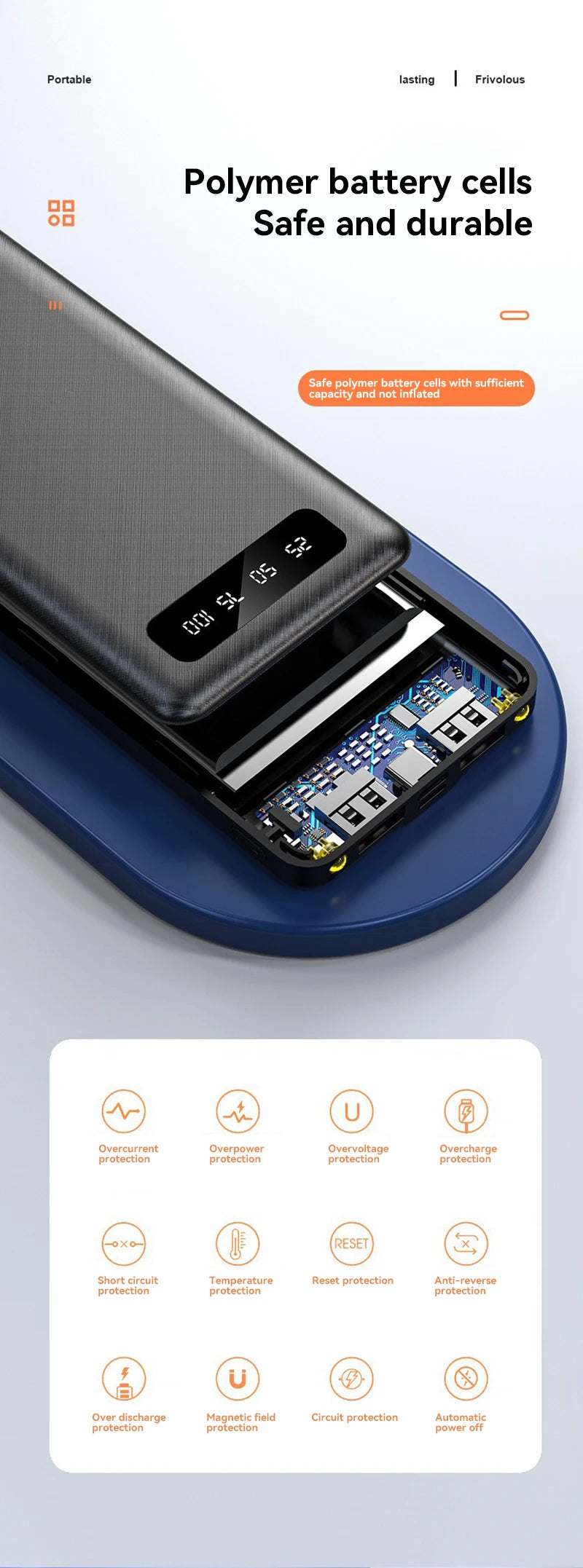 Batería externa portátil Xiaomi de 500.000 mAh y 120 W de carga ultrarrápida de gran capacidad con pantalla digital LED para teléfonos.