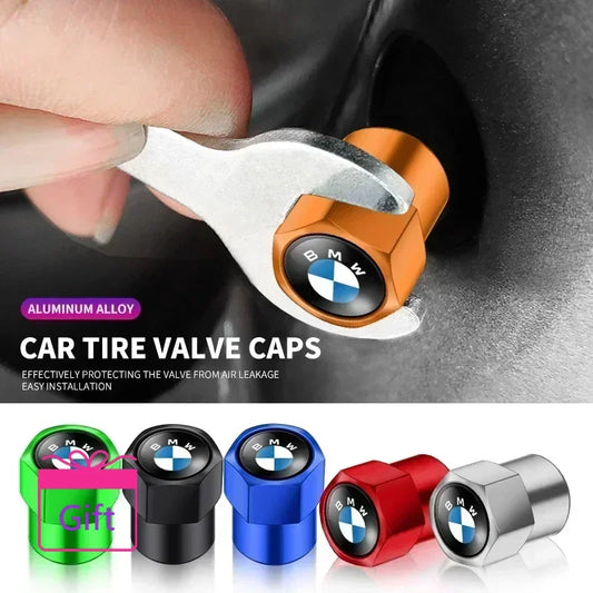4 tapas de válvula de aire de metal para neumáticos de coche, cubiertas de vástago para BMW E36, E39, E46, E60, E90, E90, F10, F30, G20, G21, G30, G11, F15, X5, accesorios.