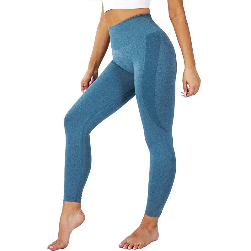 Nuevas mallas deportivas sin costuras con estampado moteado de contorno para mujer, suaves, para entrenamiento, fitness, yoga, cintura alta, ropa de gimnasio.