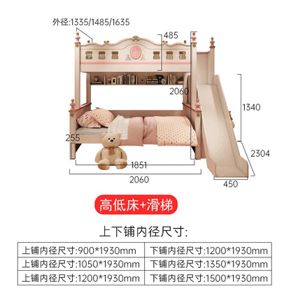 Cama alta deslizante con cajones de almacenamiento, modernas bases de lujo, literas principales para niños, cama de día blanca para niña, muebles de dormitorio