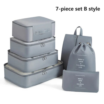 Bolsas de almacenamiento para viajes, ropa, artículos de tocador, zapatos, organizador, bolsas para dormitorios de estudiantes, bolsas para clasificar ropa, cubos de embalaje