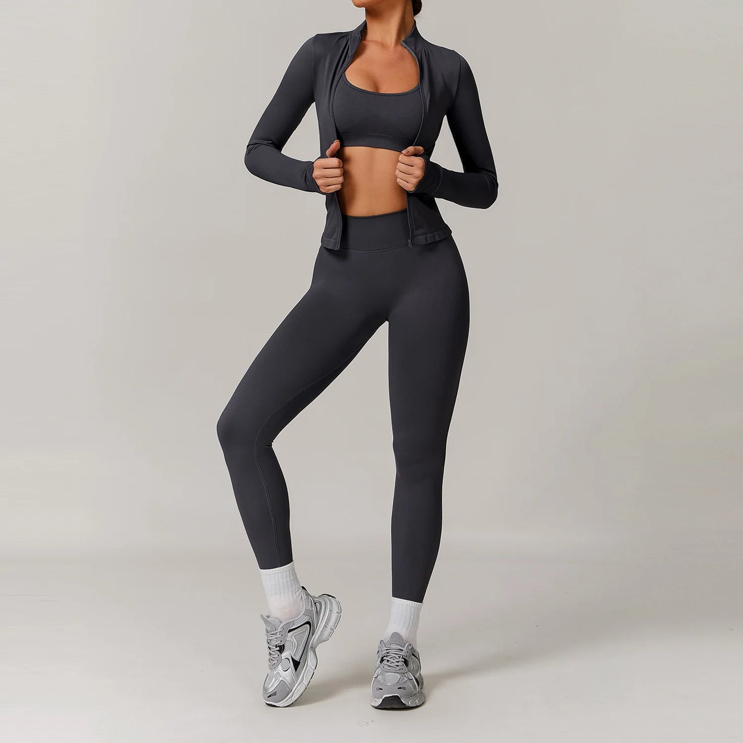 Conjunto de yoga deportivo sin costuras para mujer, 2 o 3 piezas, ropa deportiva para gimnasio, conjuntos de yoga para mujer, chándales, sujetador deportivo, leggings para gimnasio
