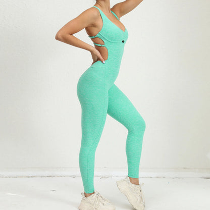 Women Gym Jumpsuit Female Yoga Set Workout One-piece Suit Women Sports Push Up Yoga Clothes Backless Activewear Fitness Set