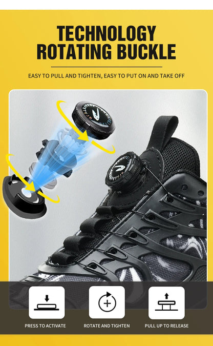 Calzado de seguridad talla 47 48 para hombre y mujer, zapatos de trabajo con puntera de acero, ligeros, botas de seguridad indestructibles, zapatillas de trabajo.