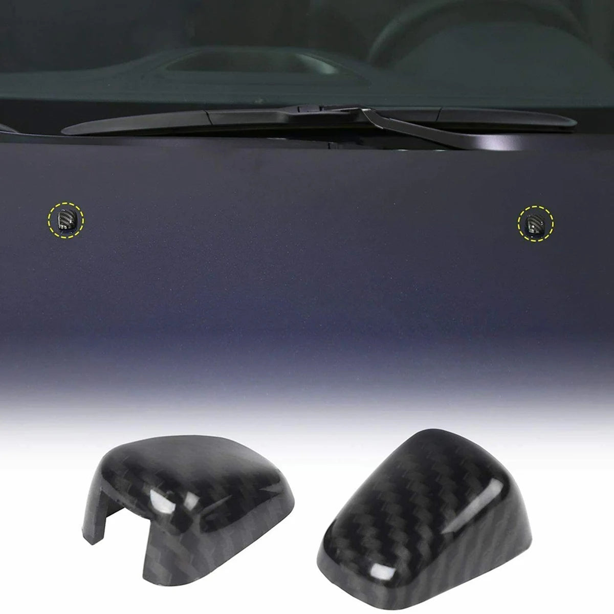 Embellecedor de cubierta de boquilla de limpiaparabrisas delantero A82E para Dodge Charger Challenger RAM Durango Chrysler 300C