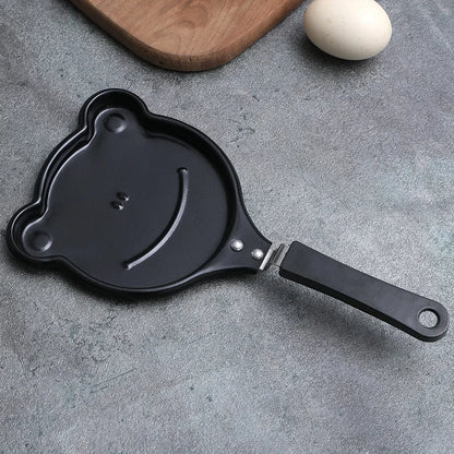 Mini sartén para tortillas, divertida sartén para desayuno con dibujos animados, sartén para panqueques, ollas antiadherentes, utensilios de cocina para el desayuno