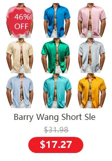 Camisas clásicas negras estampadas y bordadas para hombre, solapa de seda, manga larga, corte formal exquisito, ideales para eventos de negocios y fiestas. Barry.Wang CY-0407