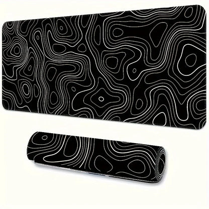 1 alfombrilla de ratón grande para escritorio, alfombrilla para juegos, alfombrilla con bordes cosidos y base de goma antideslizante, alfombrilla extendida.